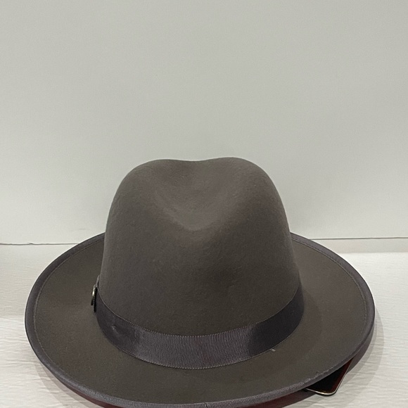 Bruno capelo hat brim gray/red wool godfather headwear - Picture 4 of 4